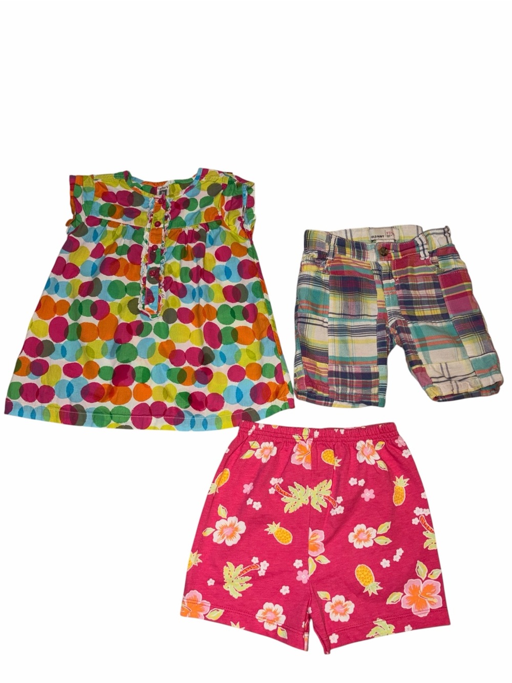 Vintage Y2K Carter’s Old Navy Healthtex Girls 3T Summer 3pc Bundle Colorful